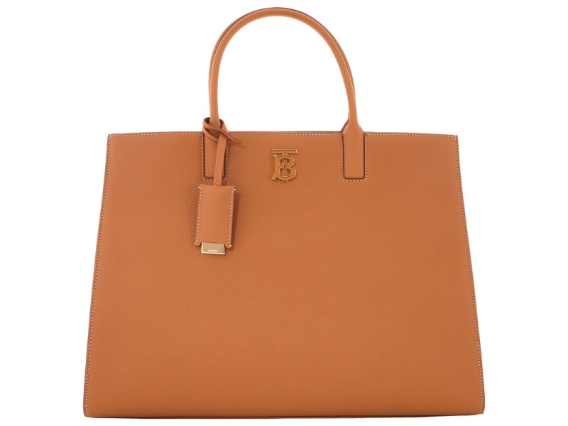 Burberry Warm Russet Brown Grainy Leather Medium Frances Bag