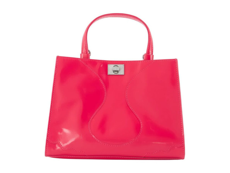 Zadig & Voltaire Quilted Patent Leather Top Handle Bag — Pink