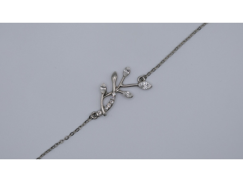 Silver Bracelet with Cubic Zirconia