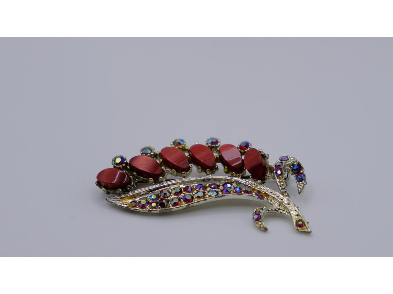 Vintage Austrian 1970s Leaf Brooch