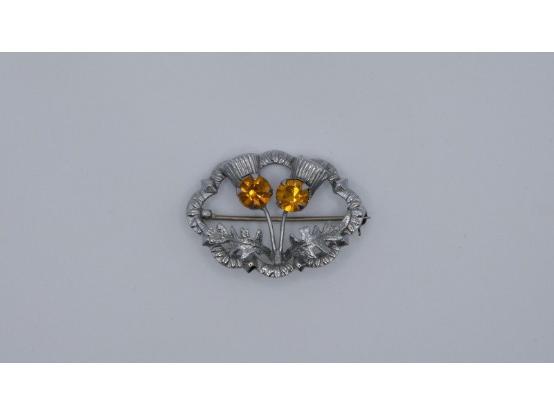 Vintage Thistle Flower Brooch — Symbol of Scotland