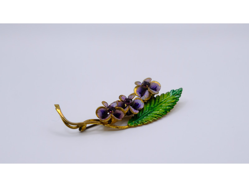 Austrian 1960s Violet Brooch