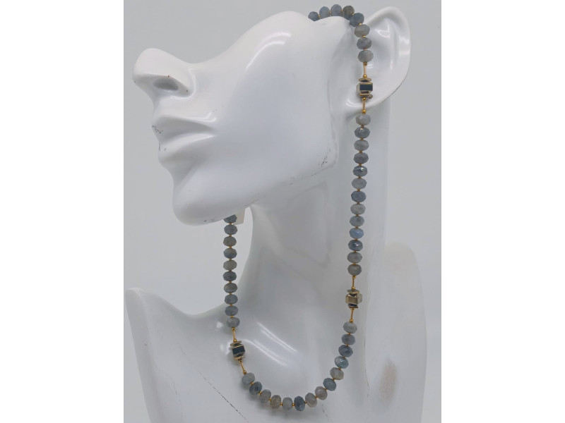 Autumn Labradorite & Gold Hematite Necklace - Gold Filled