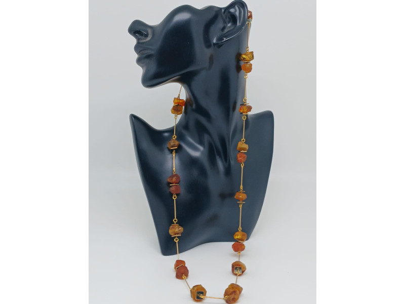 Natural Amber Collar Necklace