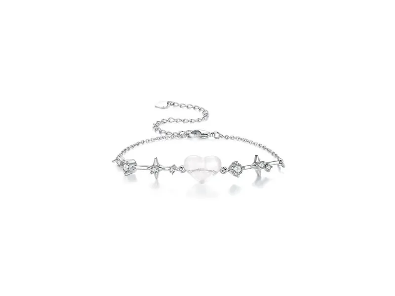 Original Copper Plated White Gold Star Burst Crystal Bracelet