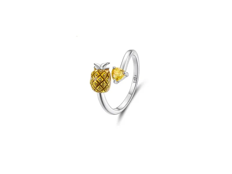 Pineapple Adjustable Ring – Original S925 Sterling Silver