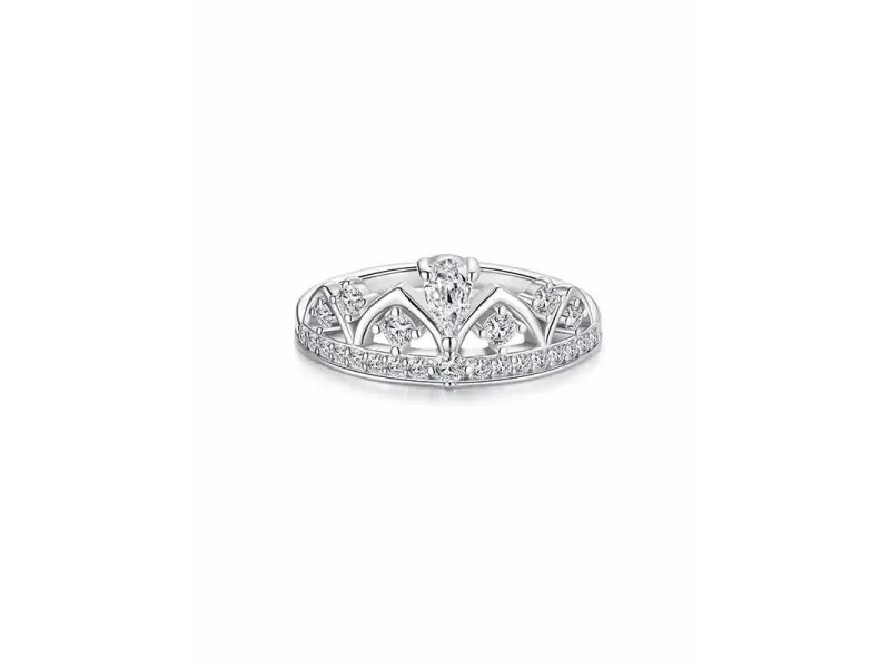 Sterling Silver Crown Zircon Ring S925