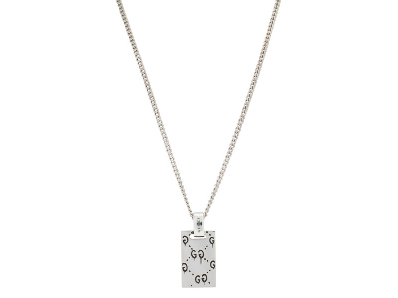 Gucci Ghost Pendant Necklace in Silver