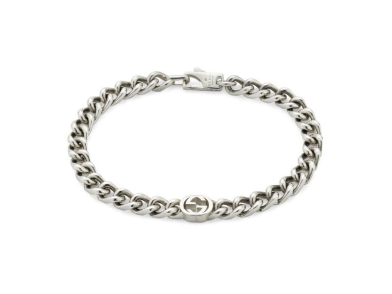 Gucci Interlocking G Sterling Silver Chain Bracelet
