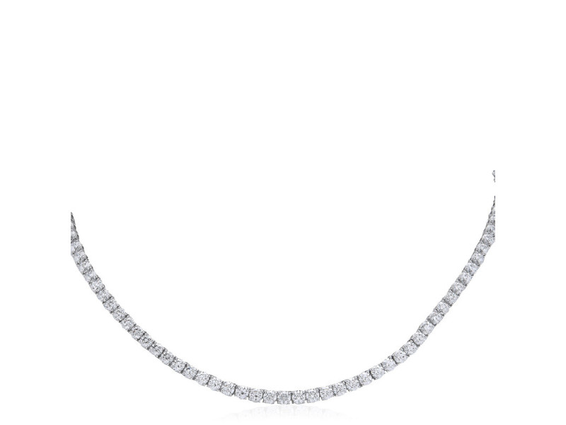 Swarovski Matrix Tennis Necklace S New Rhodium Shiny White