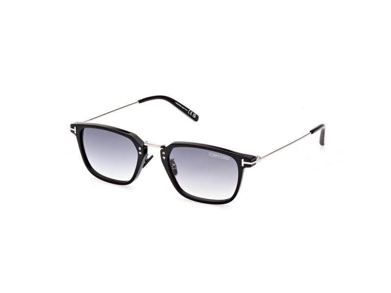 Tom Ford Smoke Gradient Rectangular Men's Sunglasses