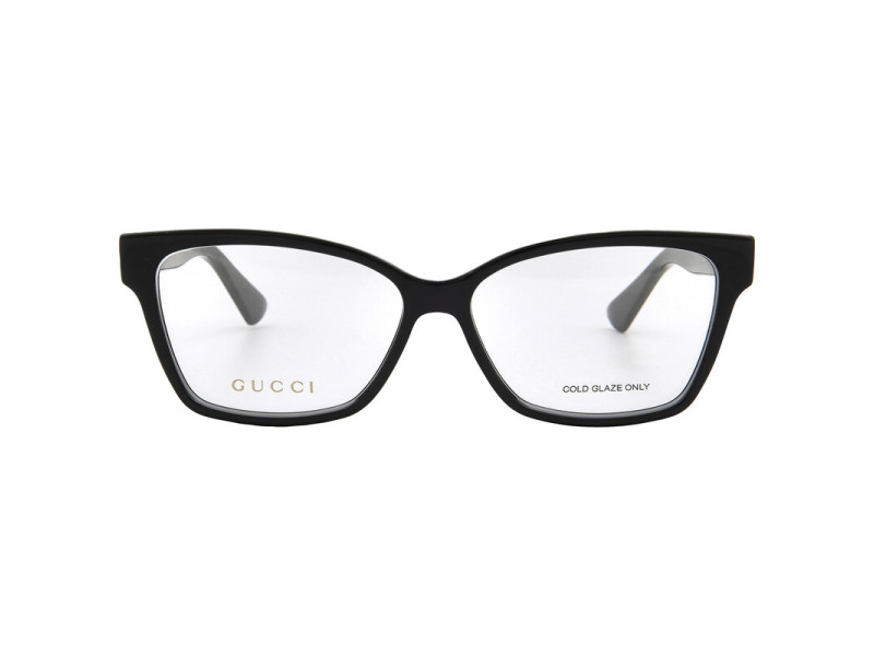 Gucci Demo Cat Eye Ladies Eyeglasses – Black Frame, Transparent Lenses